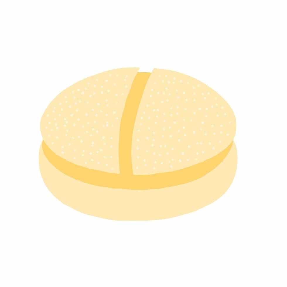 A pill shaped sandwich on a white background vector