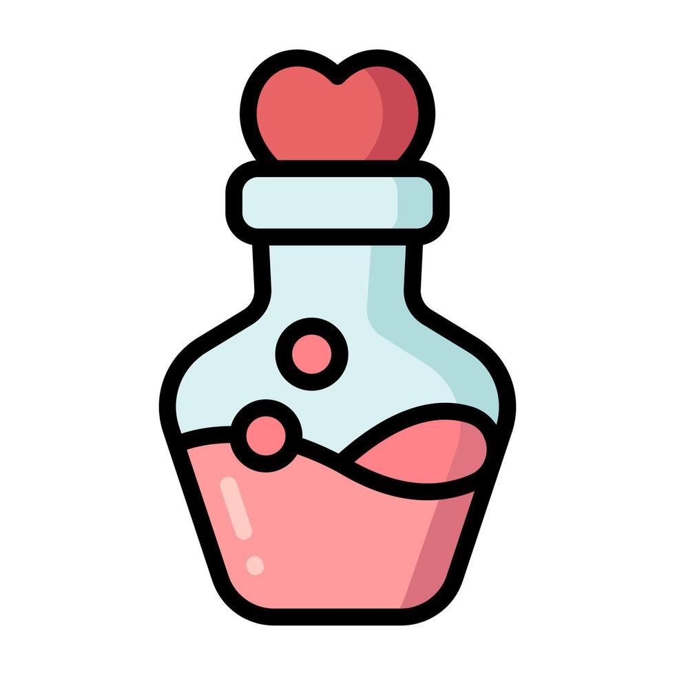 Simple Love Potion colorful icon. The icon can be used for websites, print templates, presentation templates, illustrations, etc vector