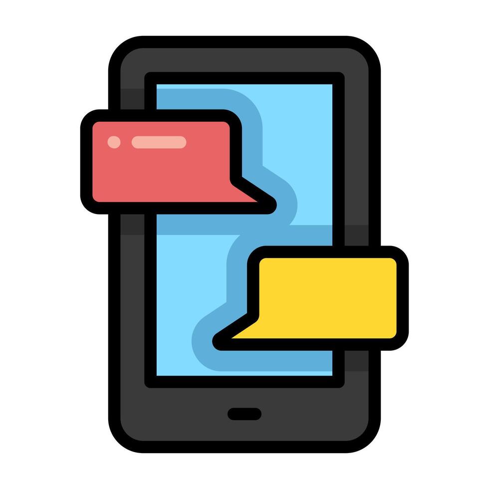 Simple Chat colorful icon. The icon can be used for websites, print templates, presentation templates, illustrations, etc vector