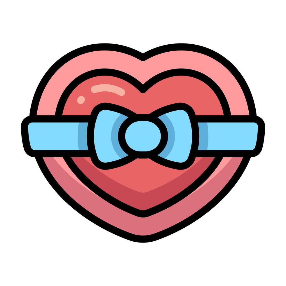 Simple Chocolate Box colorful icon. The icon can be used for websites, print templates, presentation templates, illustrations, etc vector
