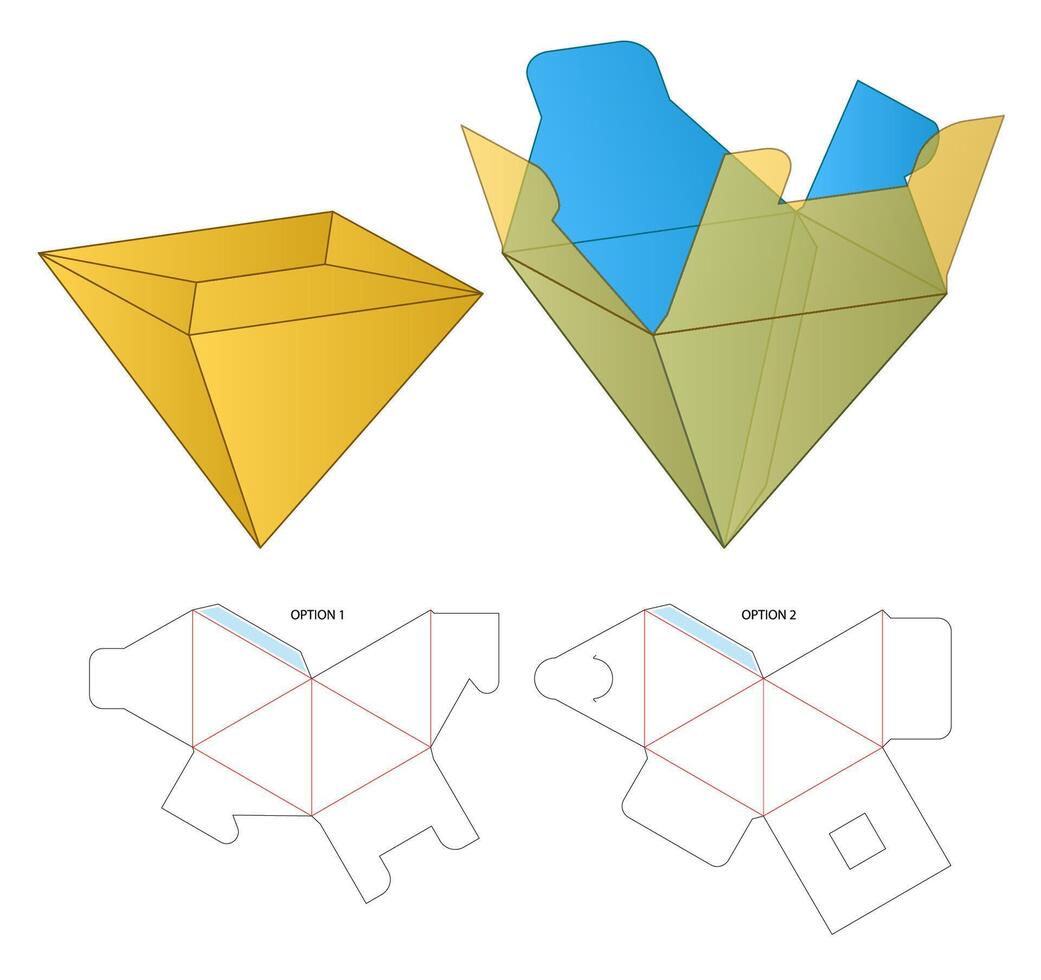 Box packaging die cut template design. mock-up vector