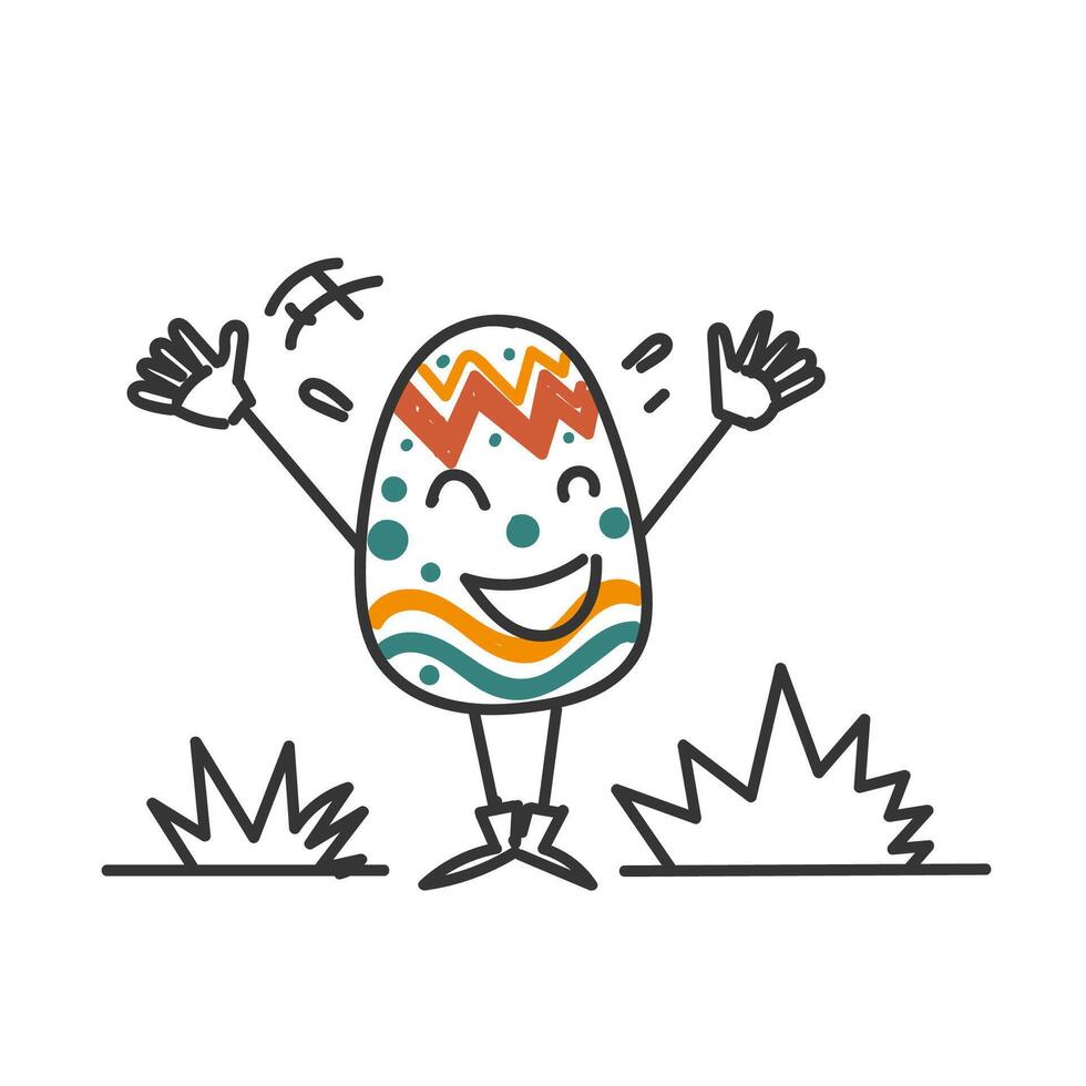 happy easter egg illustration vector