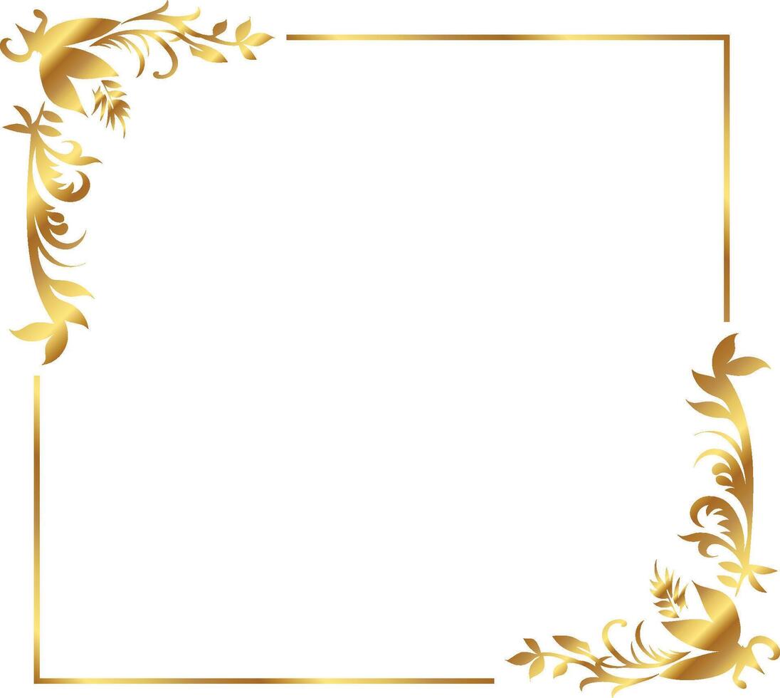 Gold Border Golden Border Warm Frame vector