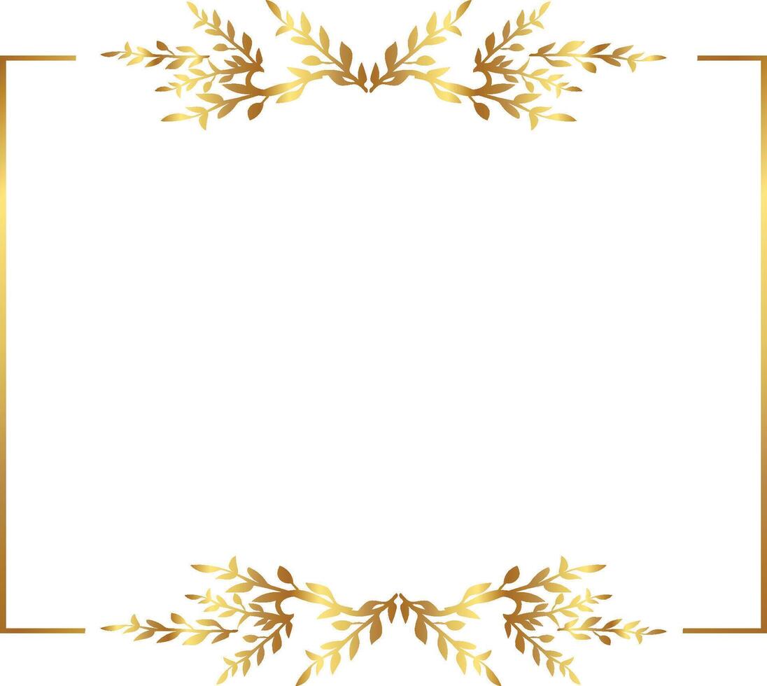 frame gold border golden free vector