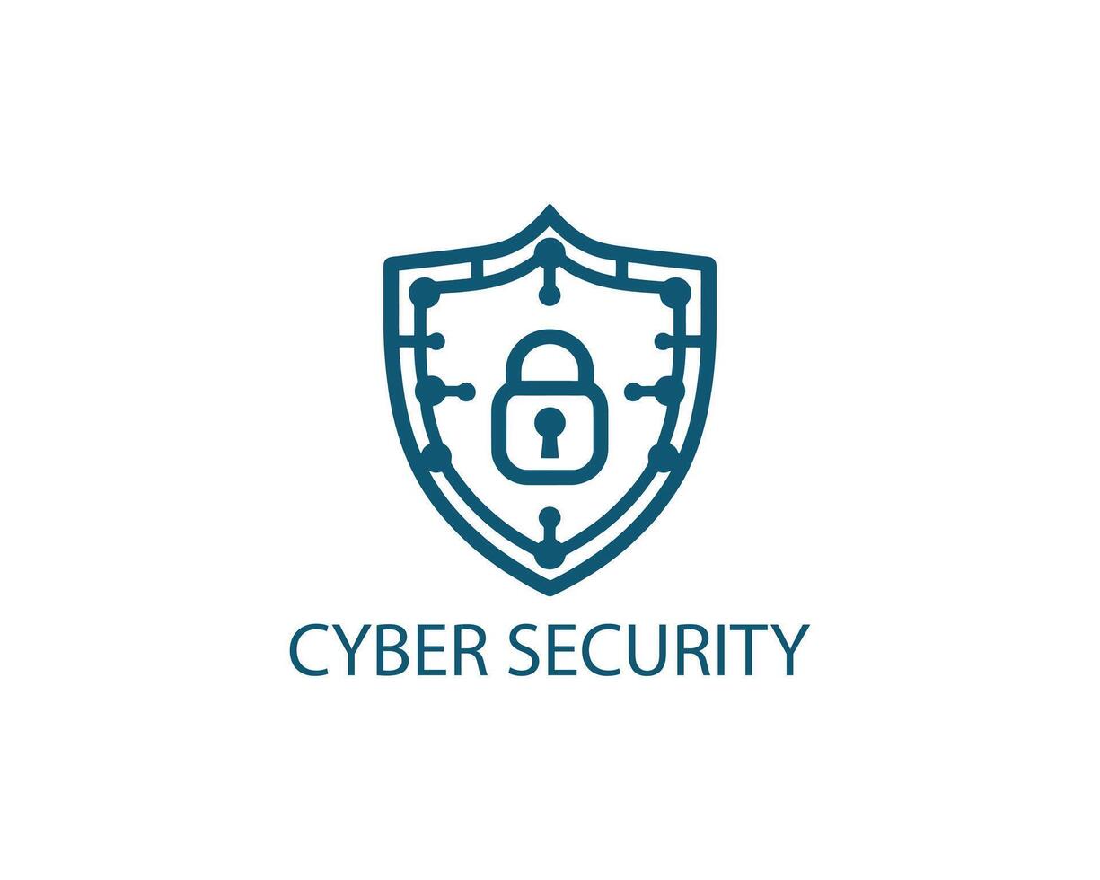 The logo for cyber security vector
