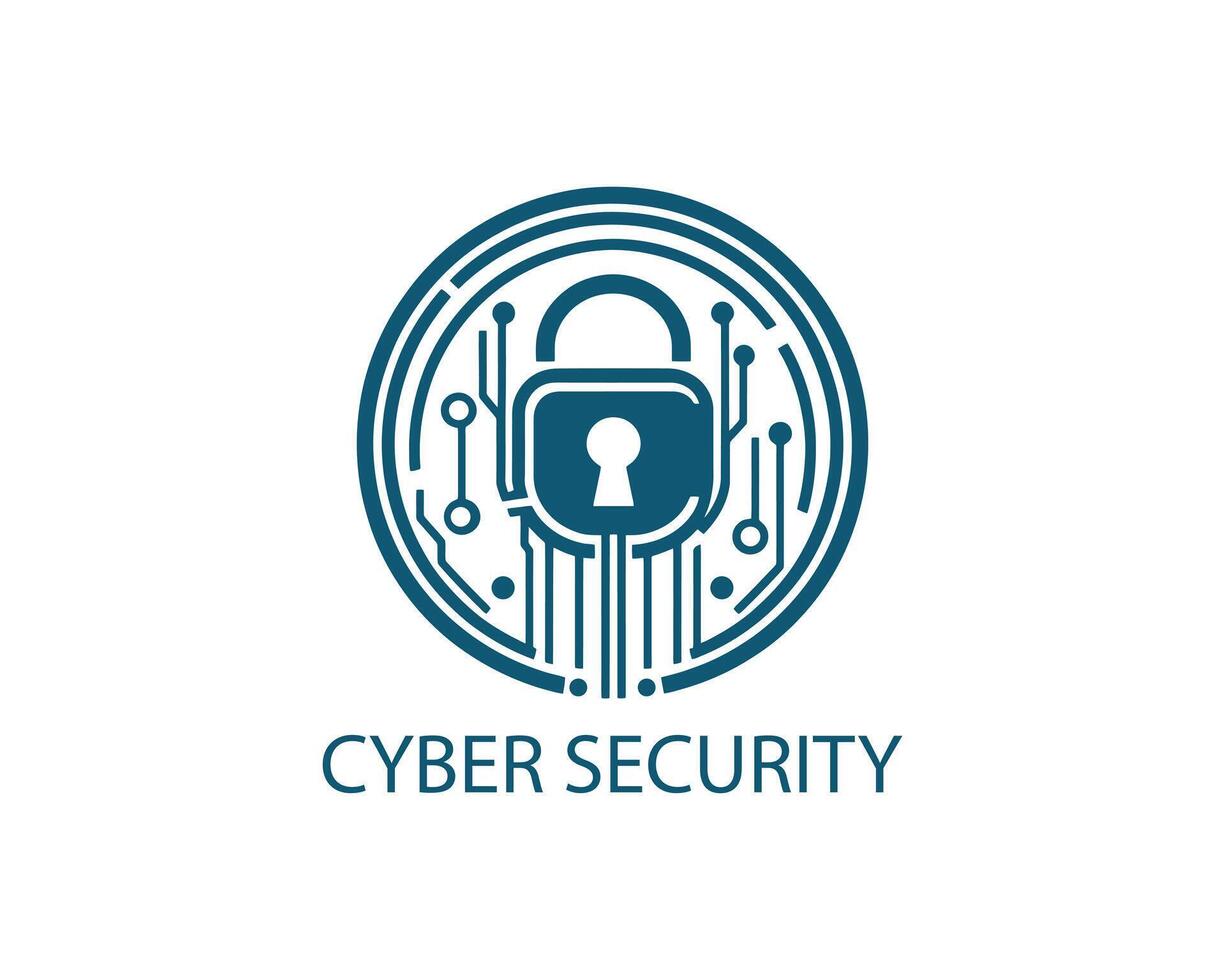 Cyber security logo design vector