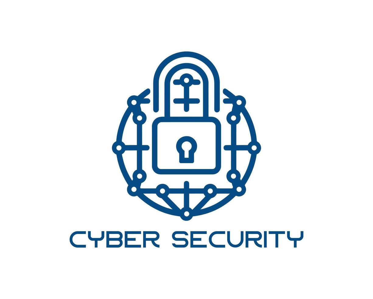 Cyber security logo, icon, icon illustration vector