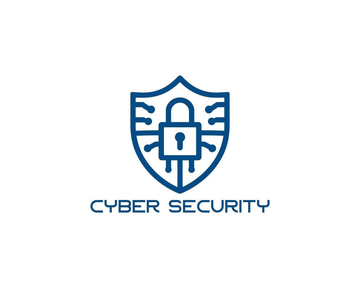 Cyber security logo design vector