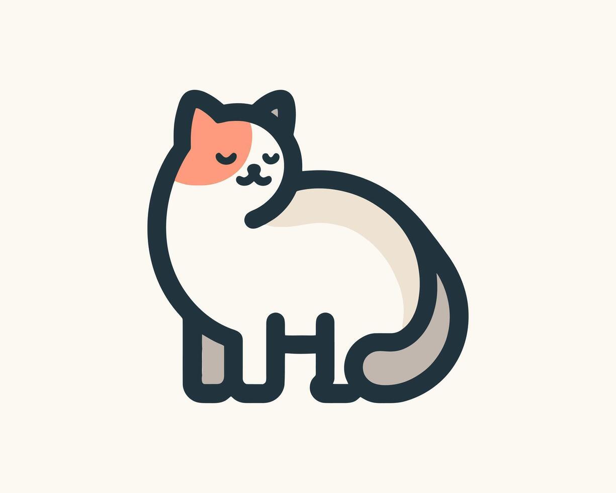 A cat icon with a white background vector