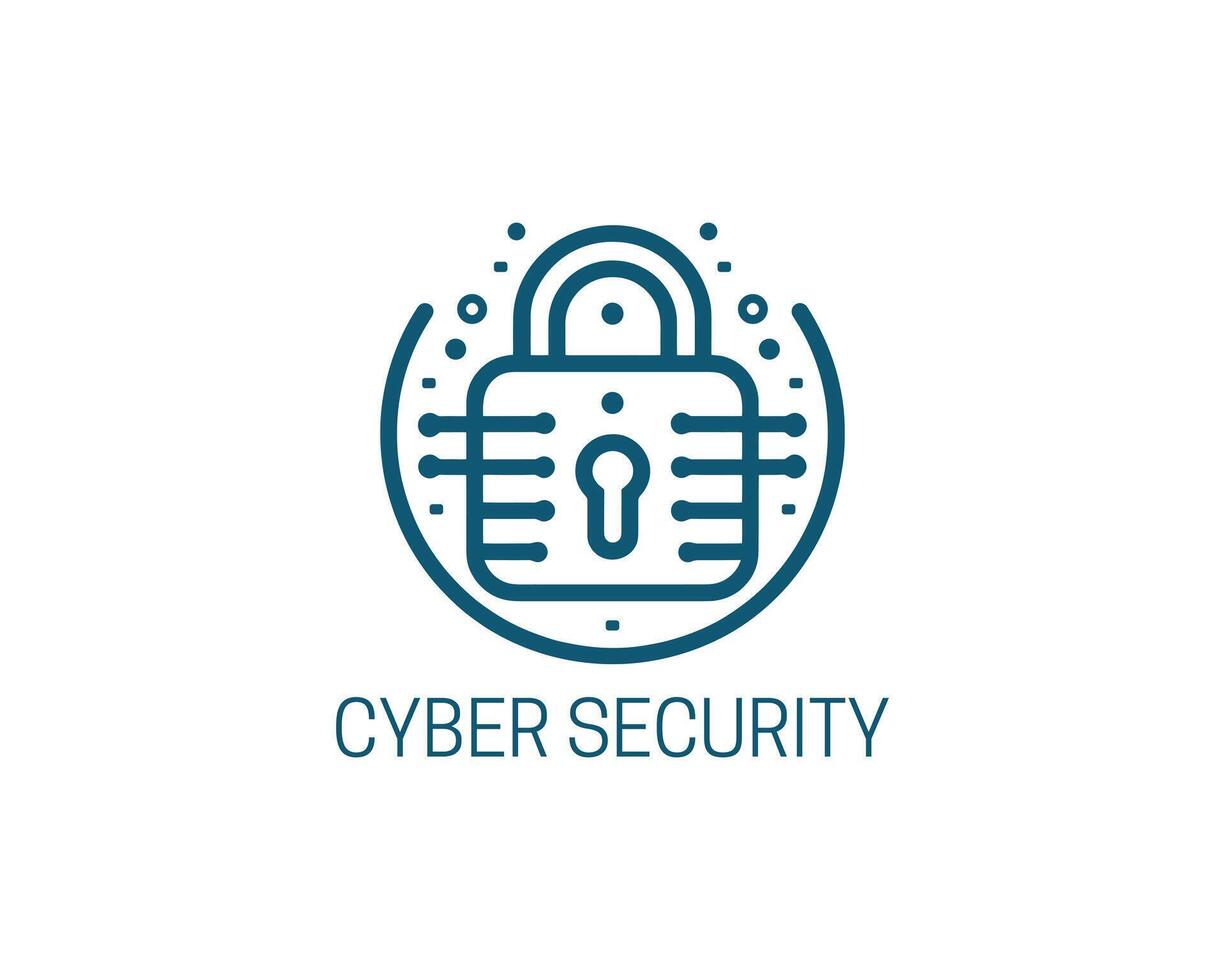 Cyber security logo design vector