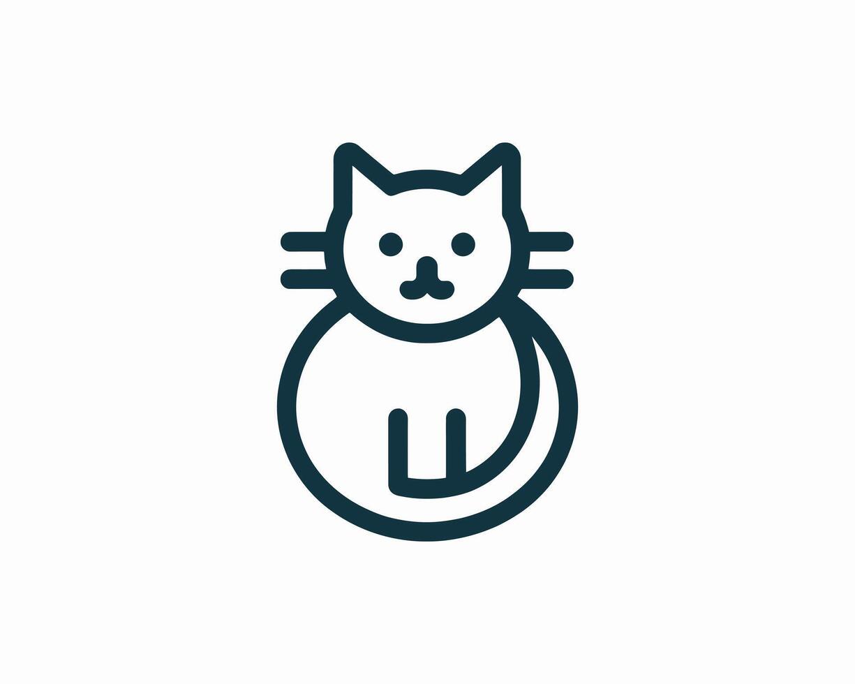 A cat icon on a white background vector