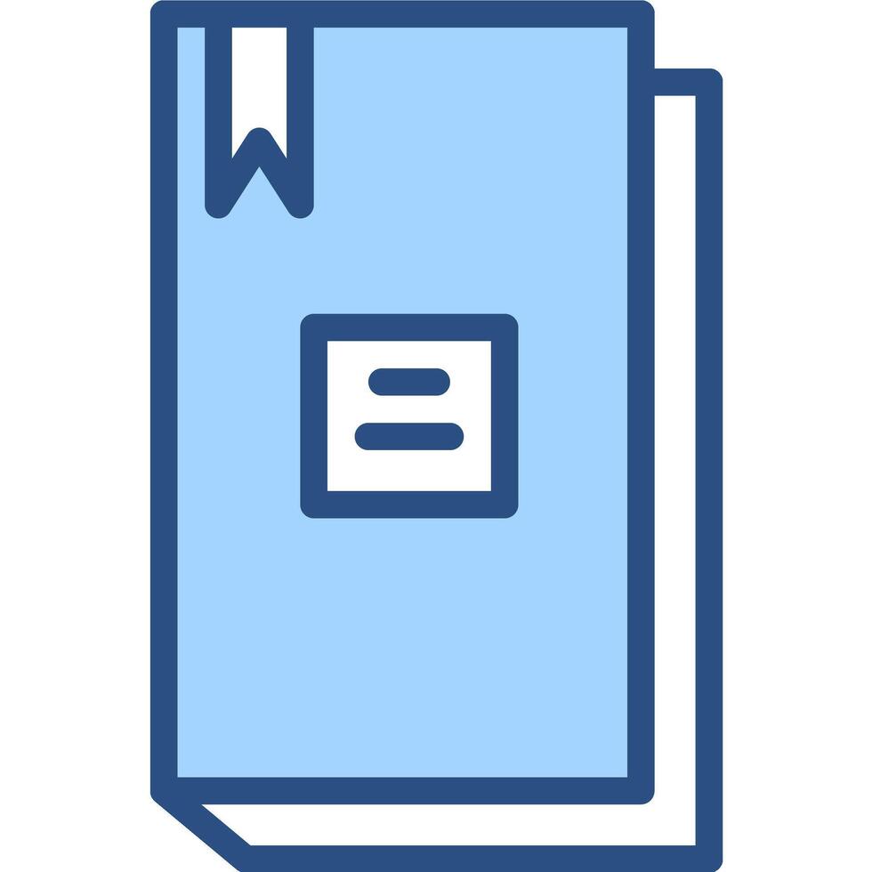 Open book icon with bookmark simple design for studying or reading vector