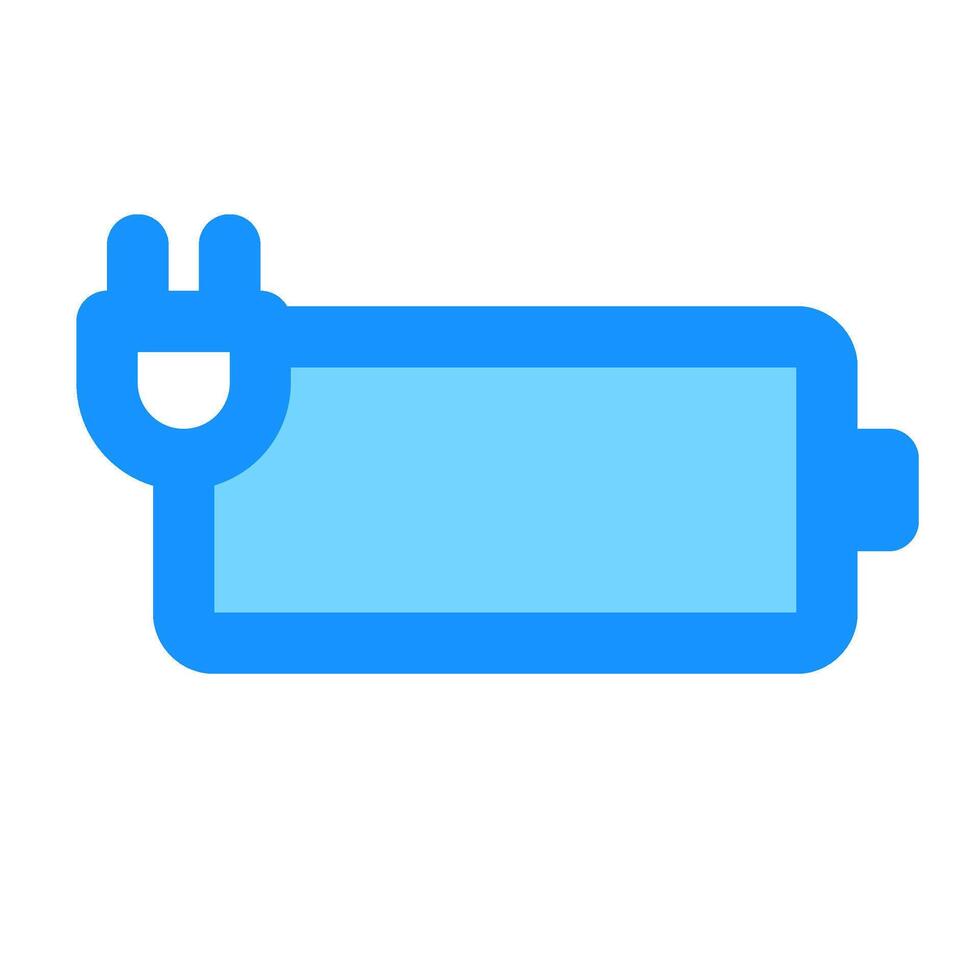 Charging Battery Symbol with Plug vector