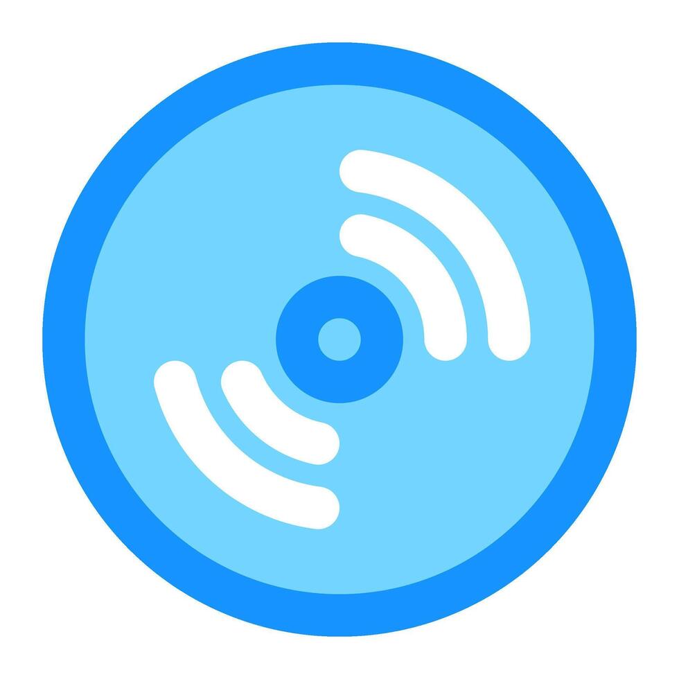 Blue Wireless Signal Icon for Connection and Digital Technology Concept vector