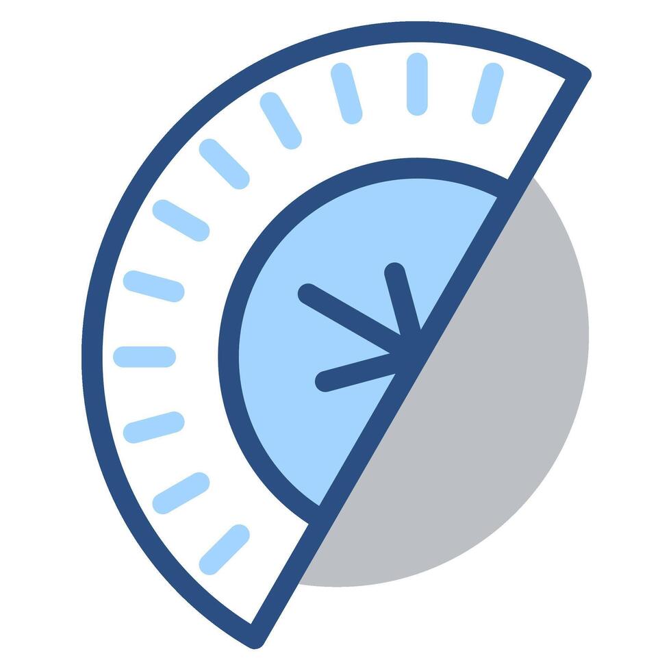 Gauge Progress Icon Showing Process Completion or Downward Trend Concept vector