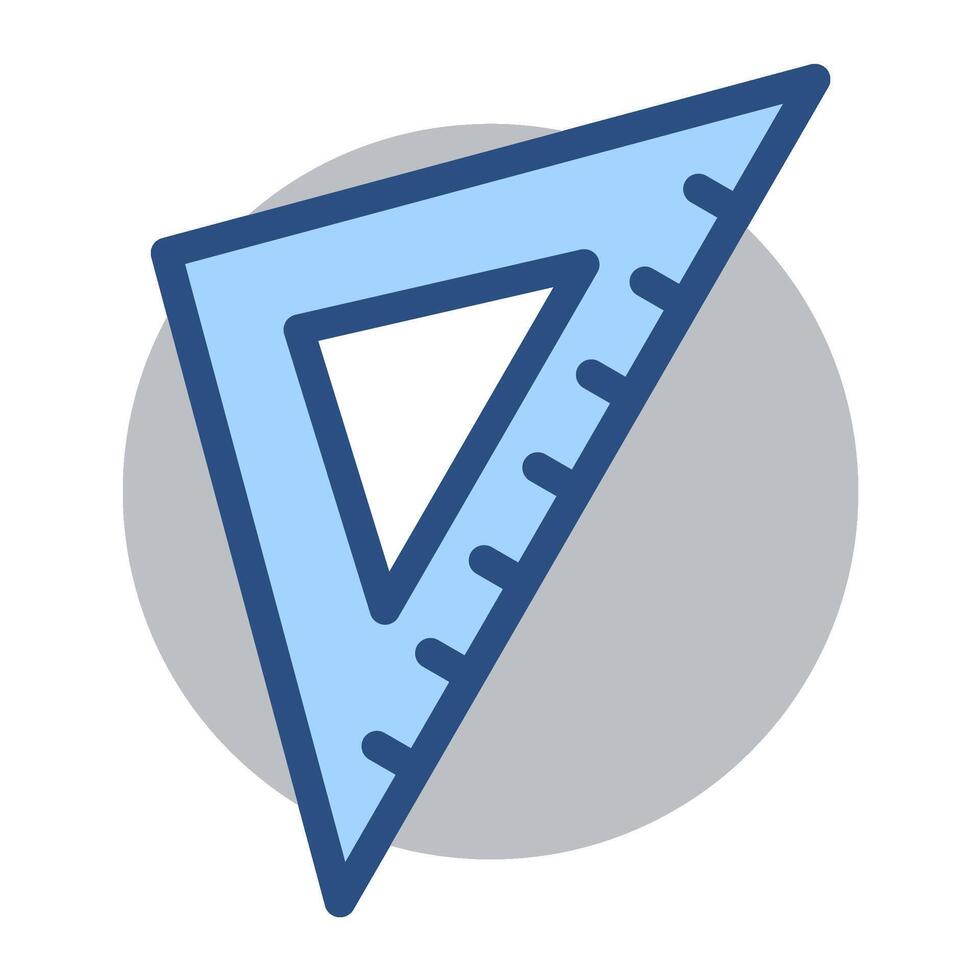Set Square Ruler Illustration for Education or Graphic Design Projects vector