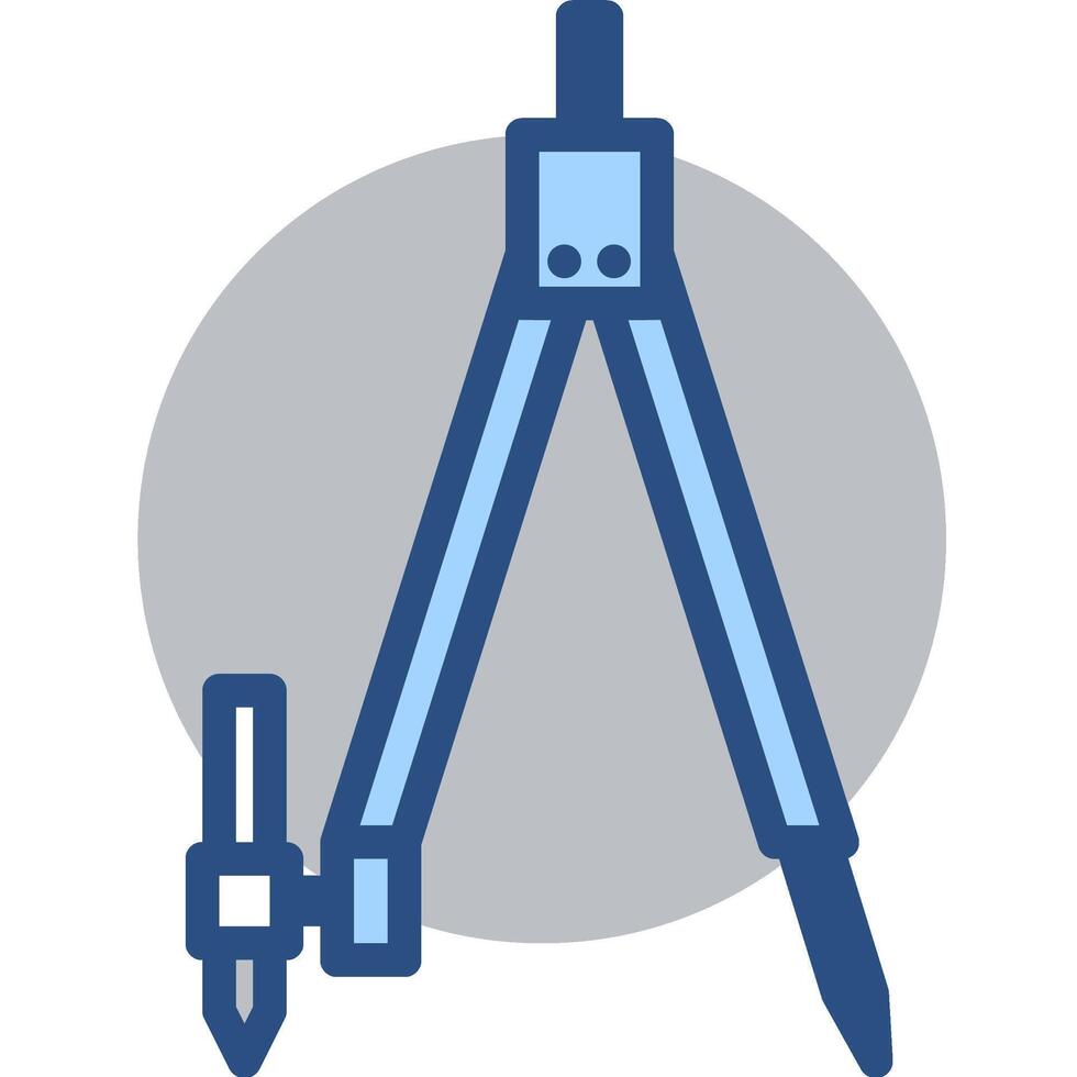 Drawing compass illustration used for drafting and architectural design projects vector
