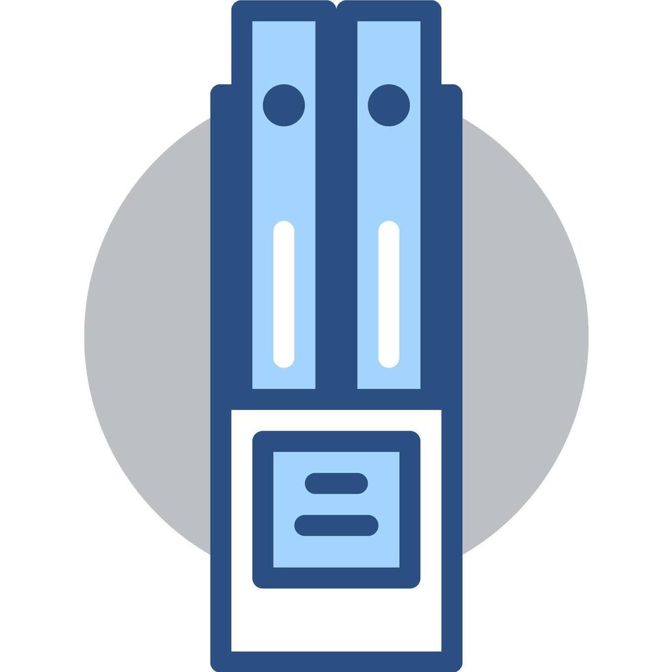 Organizing Files with Ring Binders A Simple Office Illustration vector