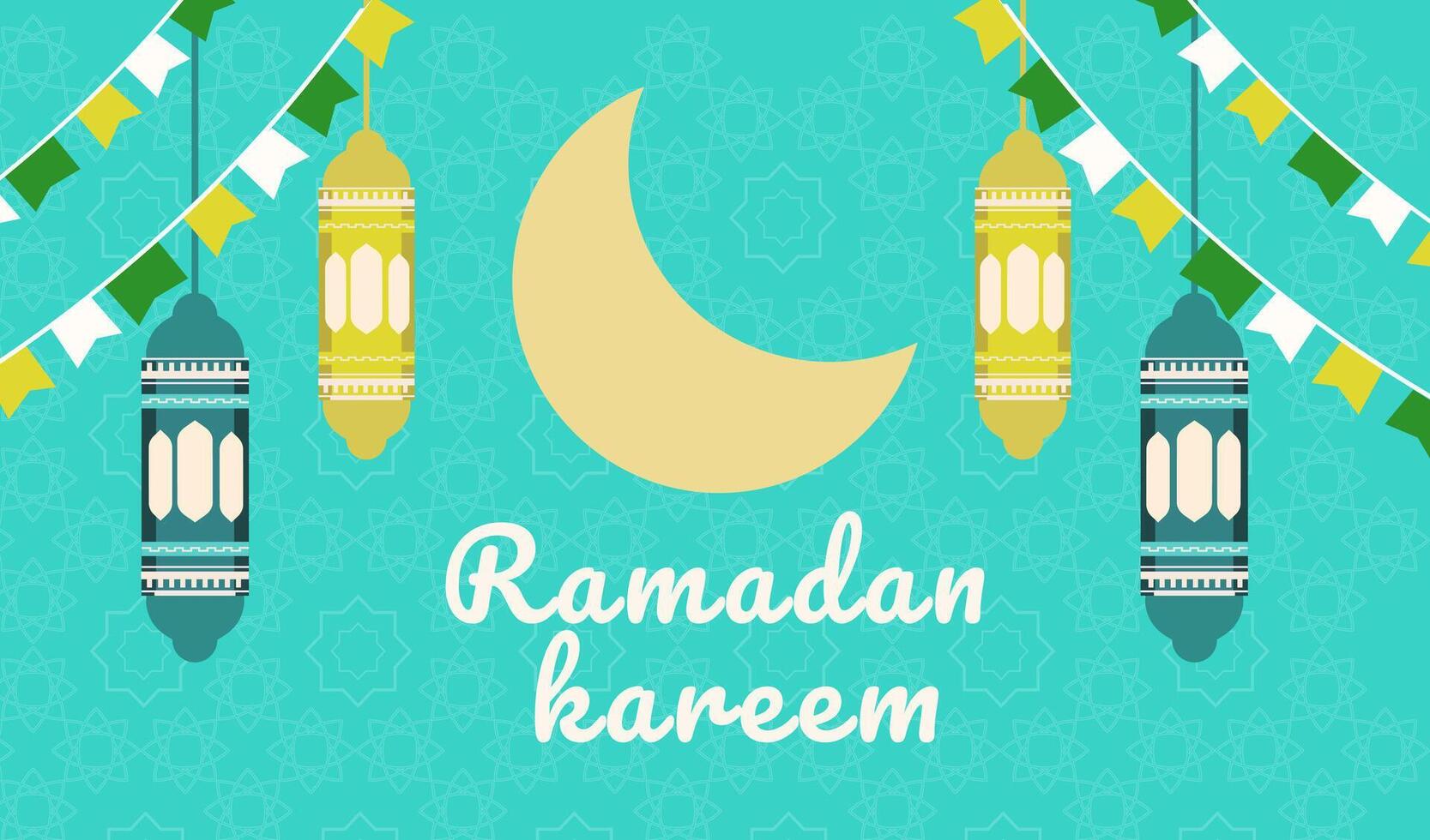 Ramadan Kareem flyer background vector