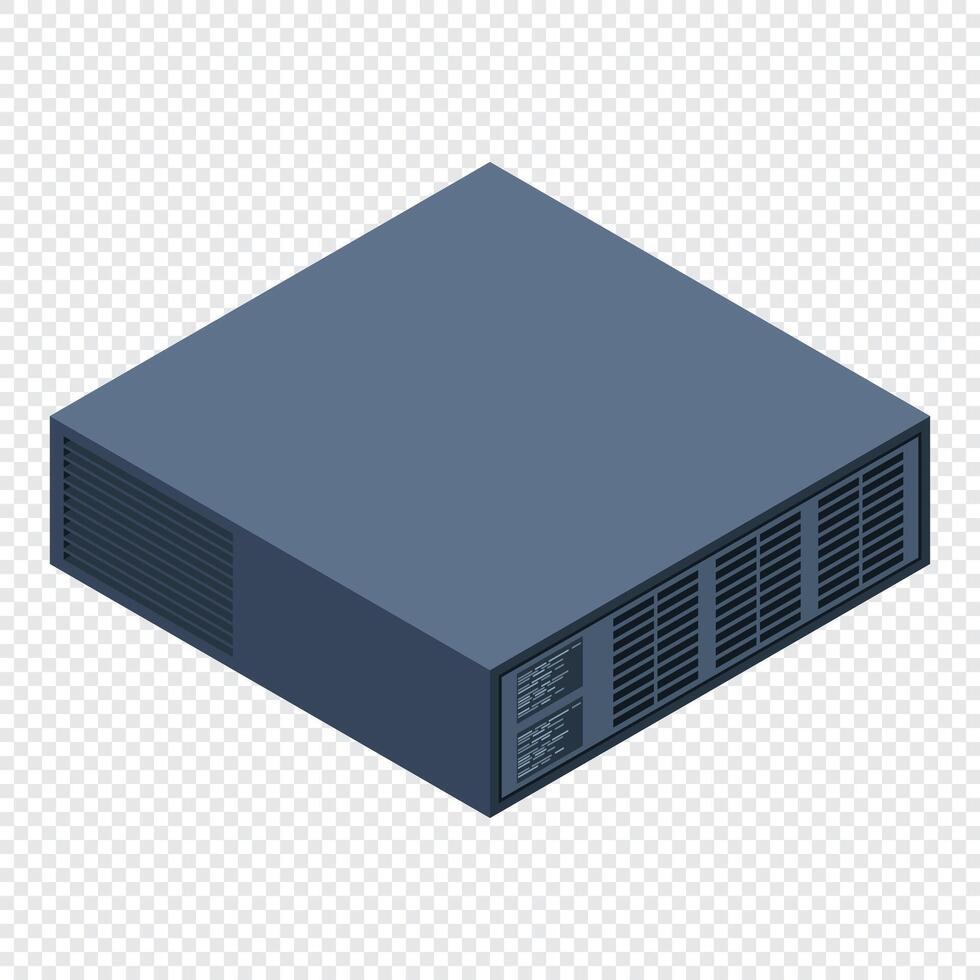 Isometric server. Server racks Server boxes isolated. Network server room. Computer network technology. illustration vector