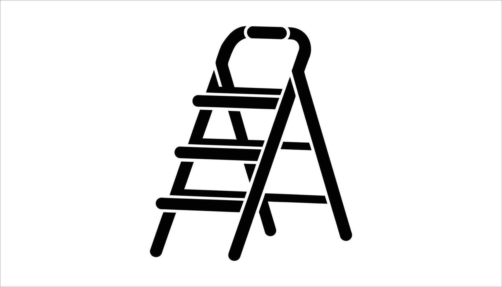 Foldable Ladder Icon. Step Ladder for Home and Work Use vector