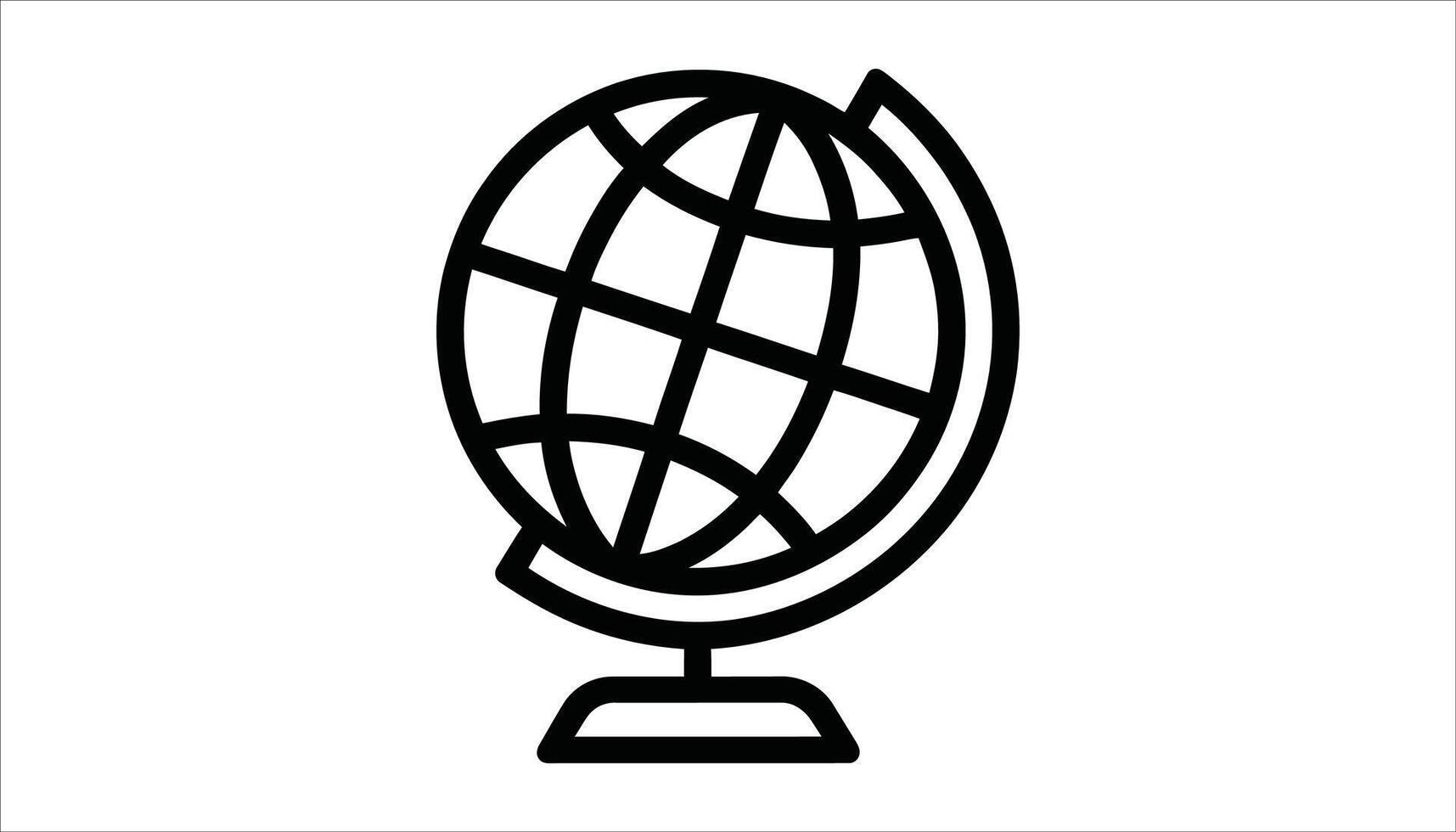 Globe Icon. World Map. Geography Symbol Illustration vector