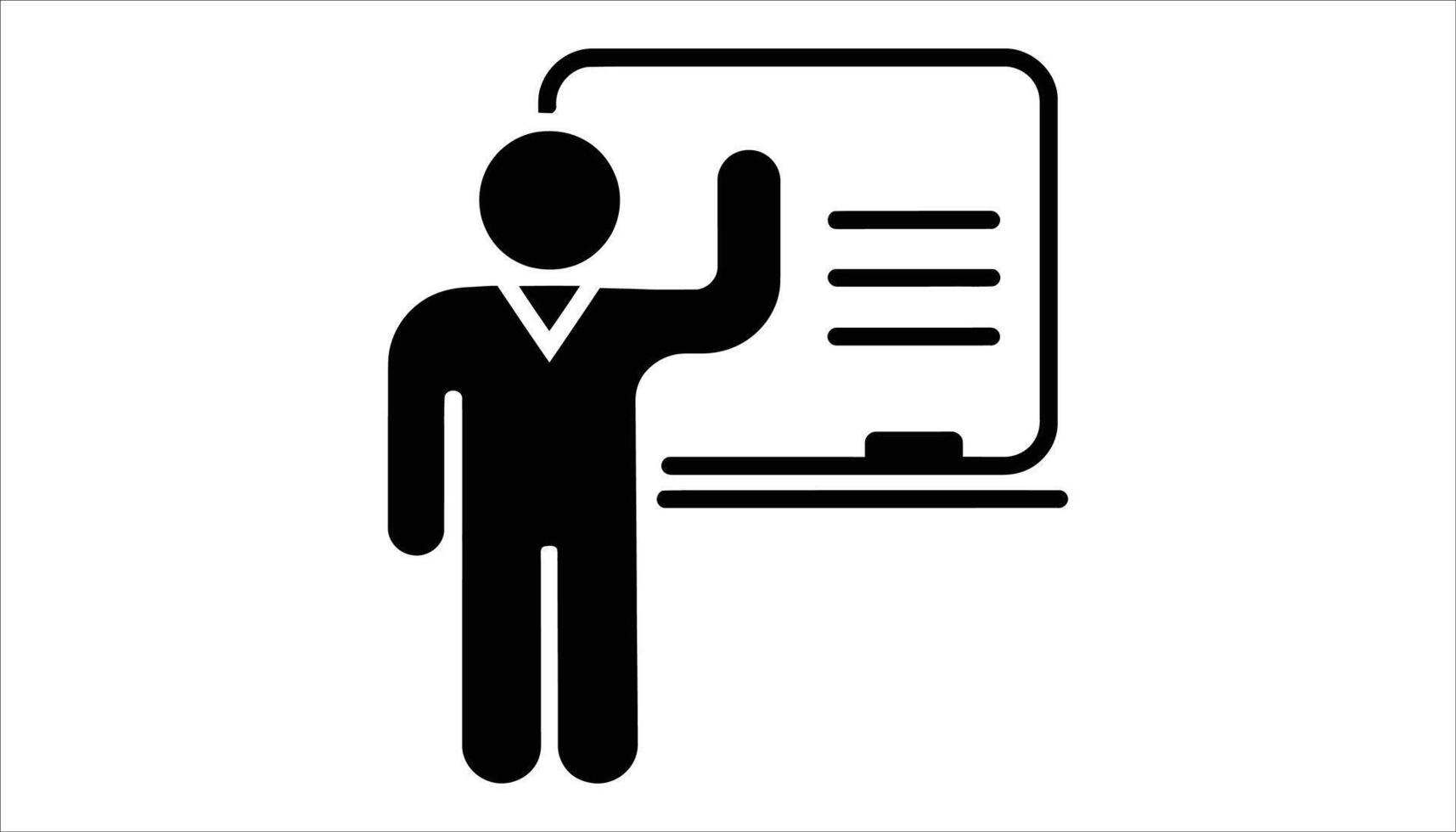 Teacher Teaching Class Illustration. vector