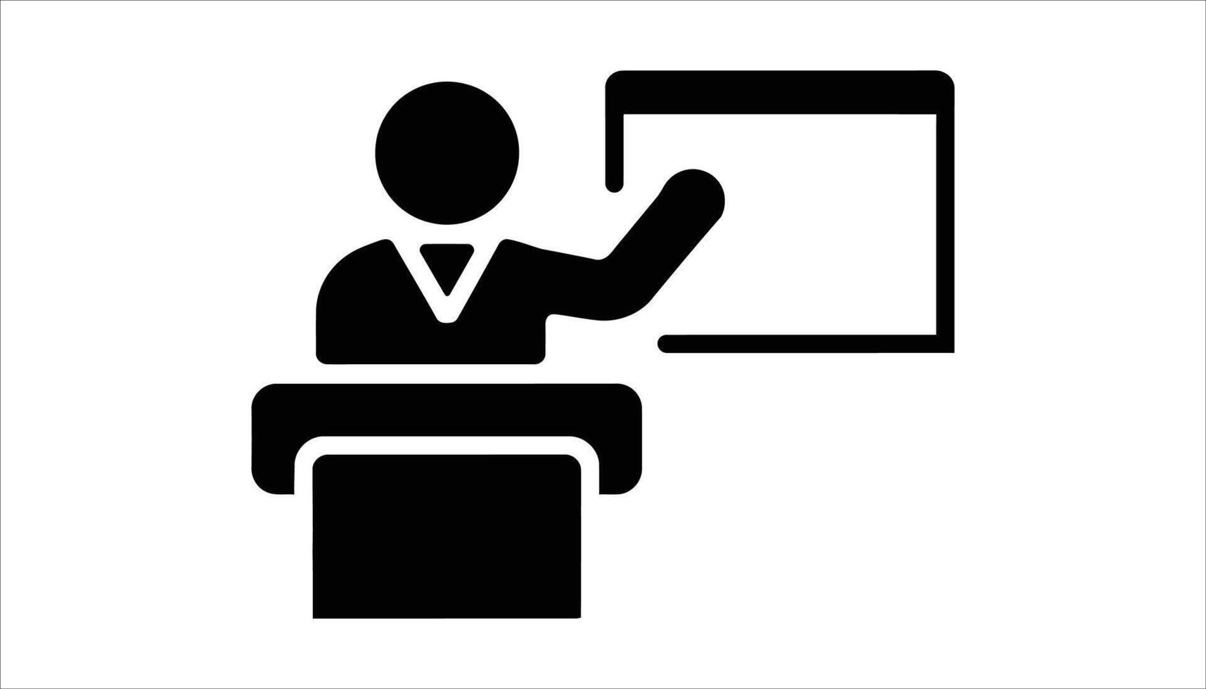 Teacher Presenting in Classroom vector
