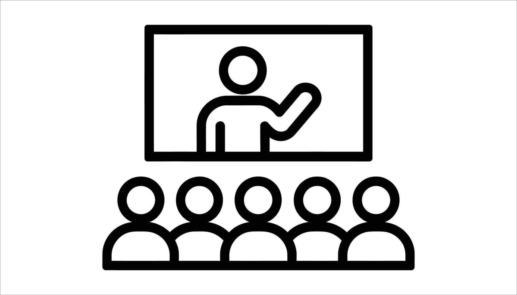 Online Teaching Classroom Illustration vector