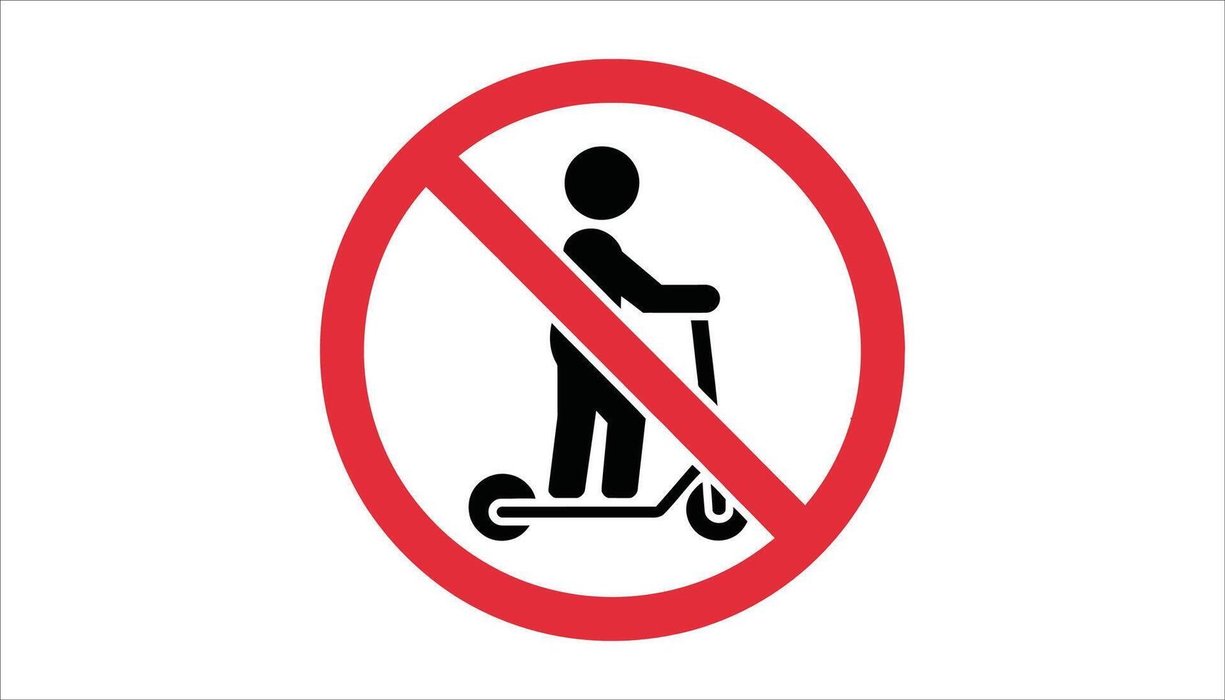 No Scooters Allowed Sign. vector