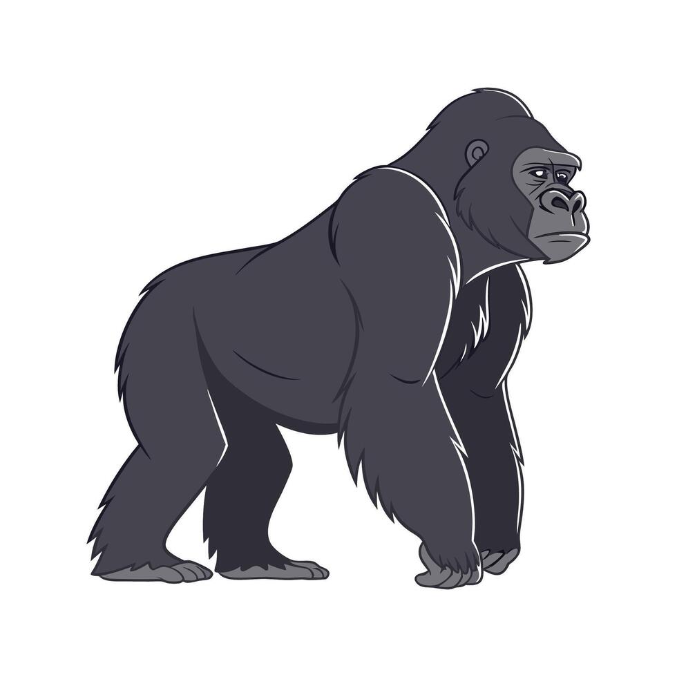 Western Gorilla in Natural Habitat vector
