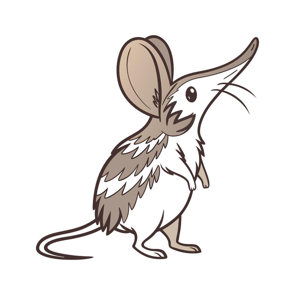 Charming African Elephant Shrew Design vector