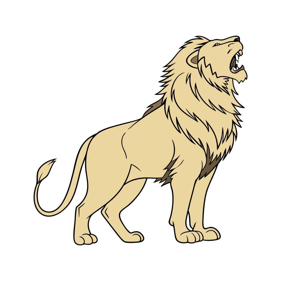 Adorable African Lion Graphic vector