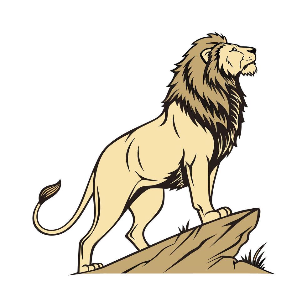 Charming African Lion Design vector