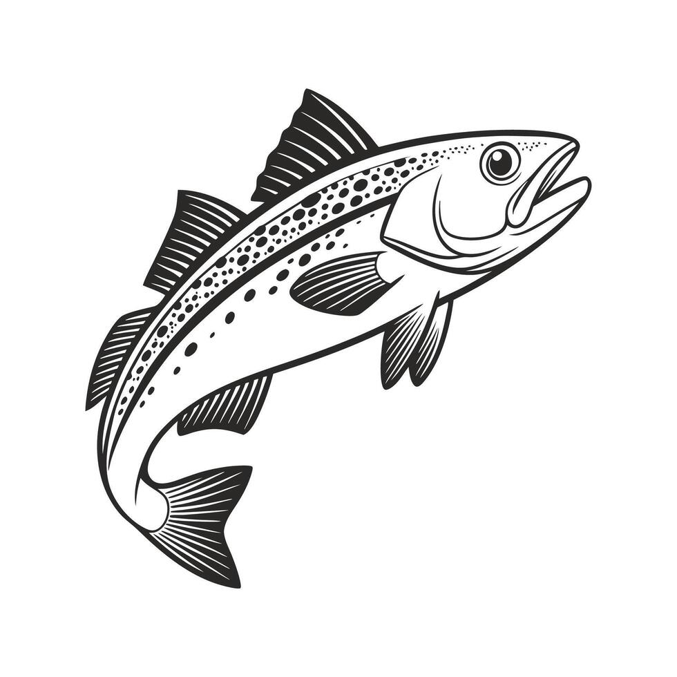 Stylish Arctic Cod Illustration vector