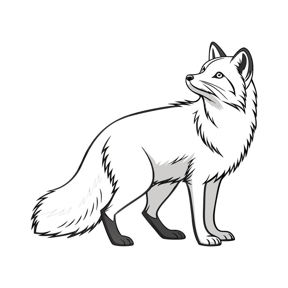 Charming Arctic Fox Design vector