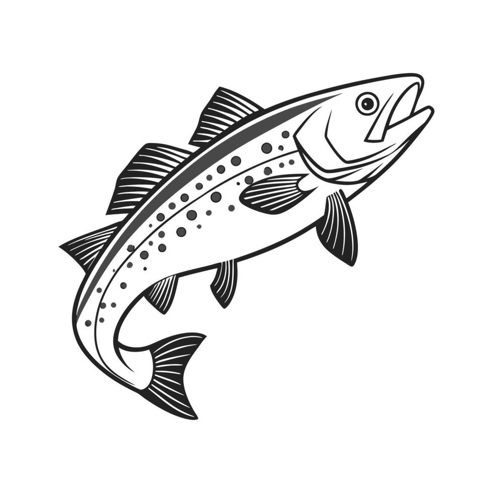 Charming Arctic Cod Design. vector