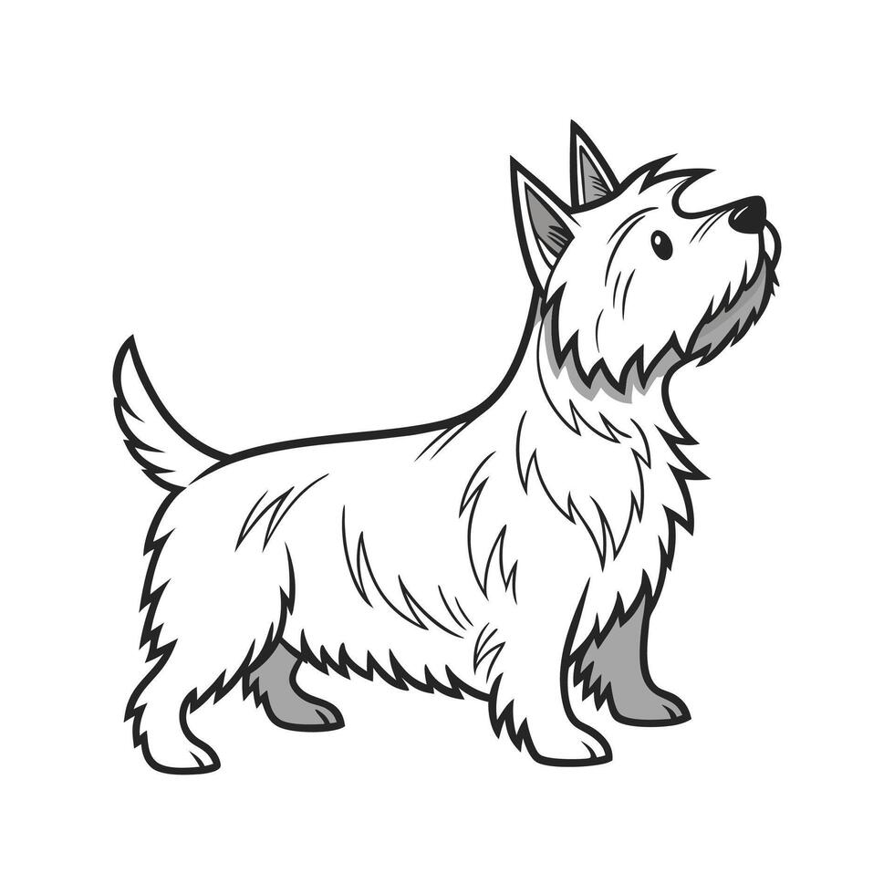 Stylish Australian Silky Terrier Design vector