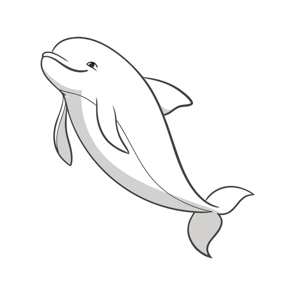 Adorable Beluga Whale Graphic vector