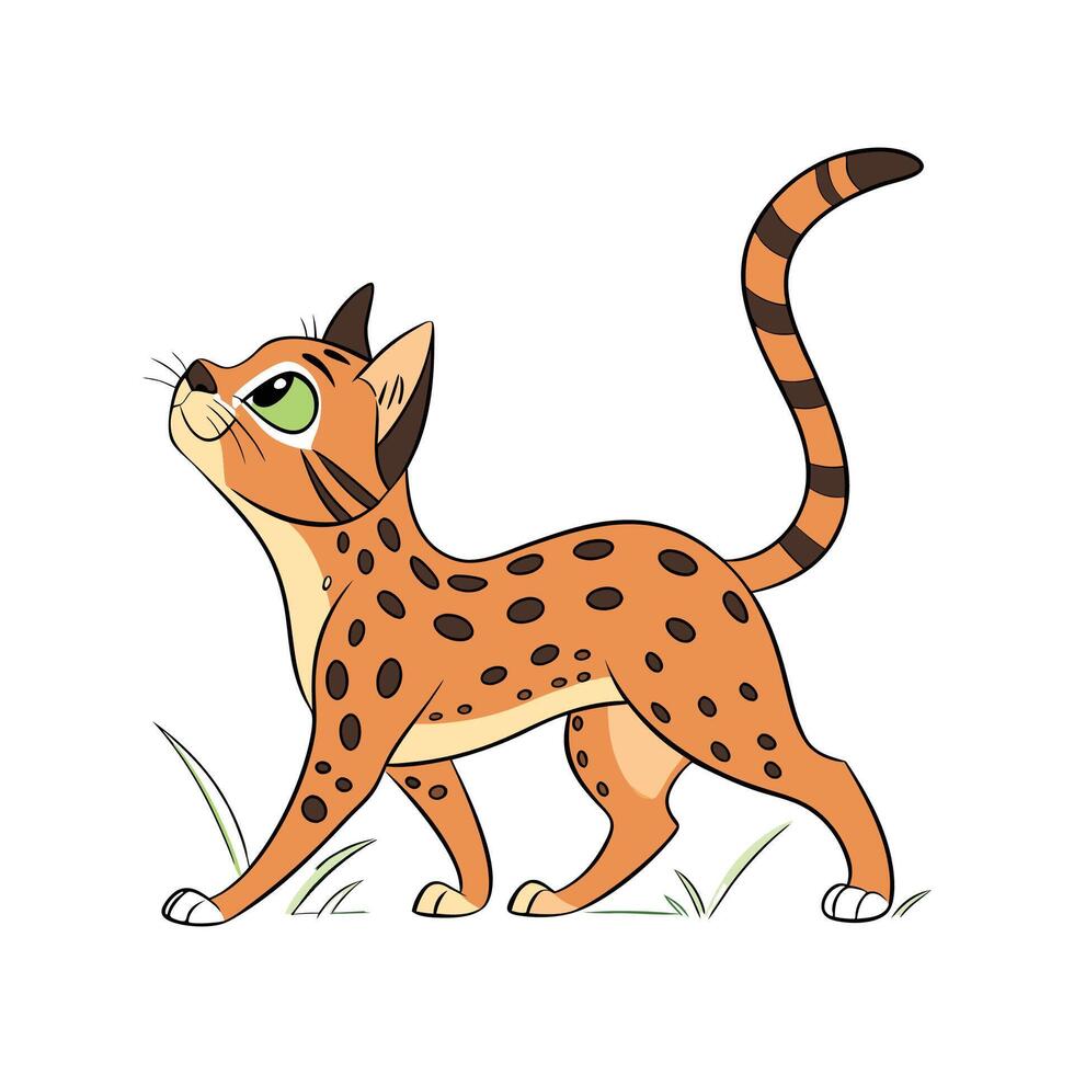 Charming Bengal Cat Design vector