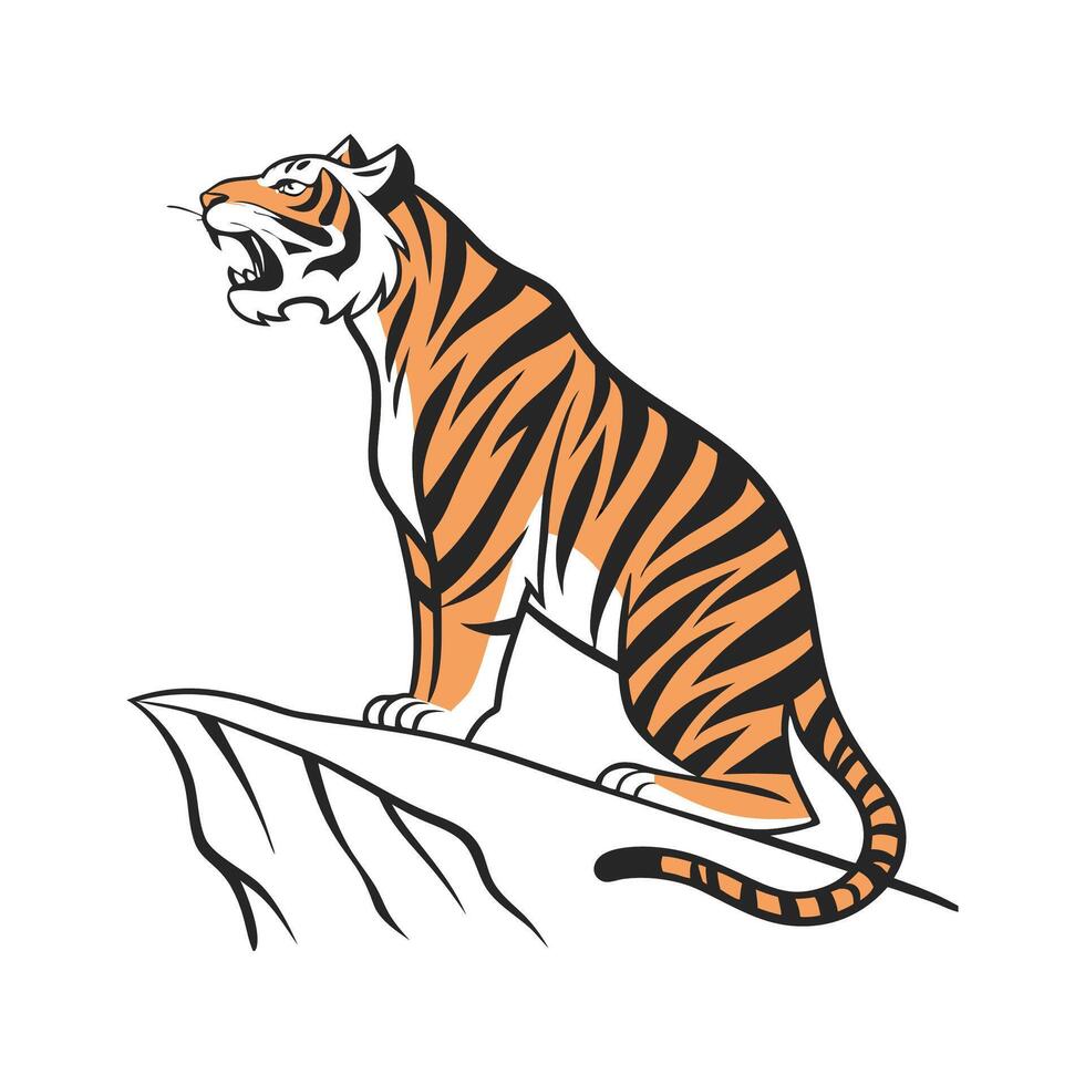 Charming Bengal Tiger Design vector