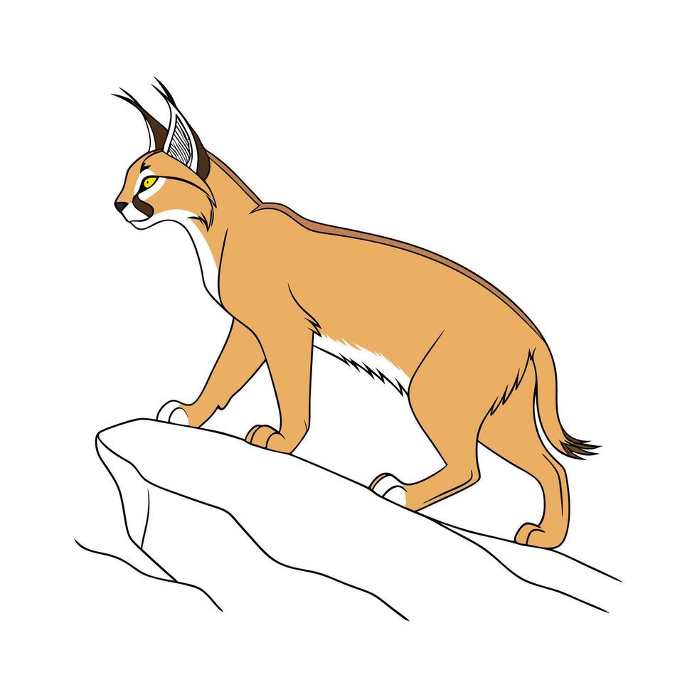 Charming Caracal Design vector
