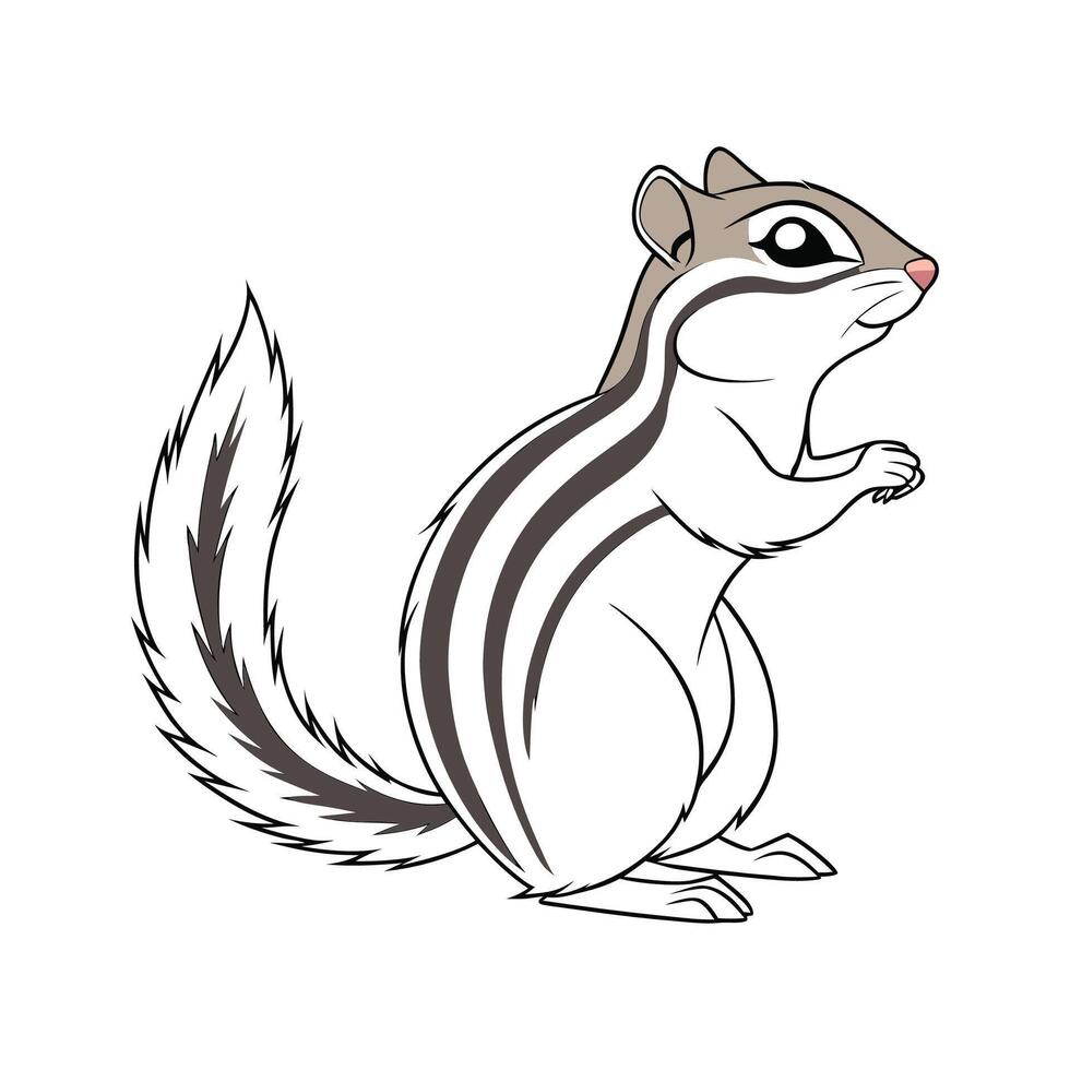 Adorable Chipmunk Graphic vector