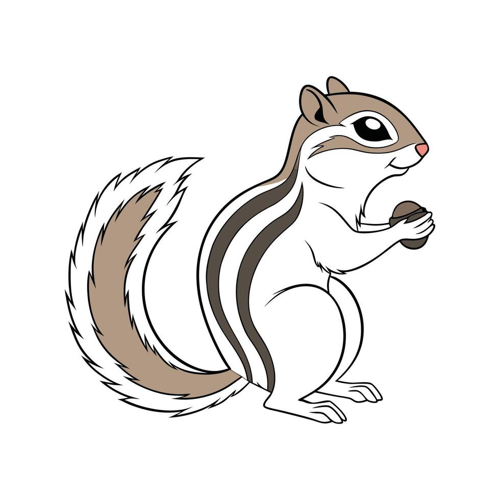 Stylish Chipmunk Illustration vector
