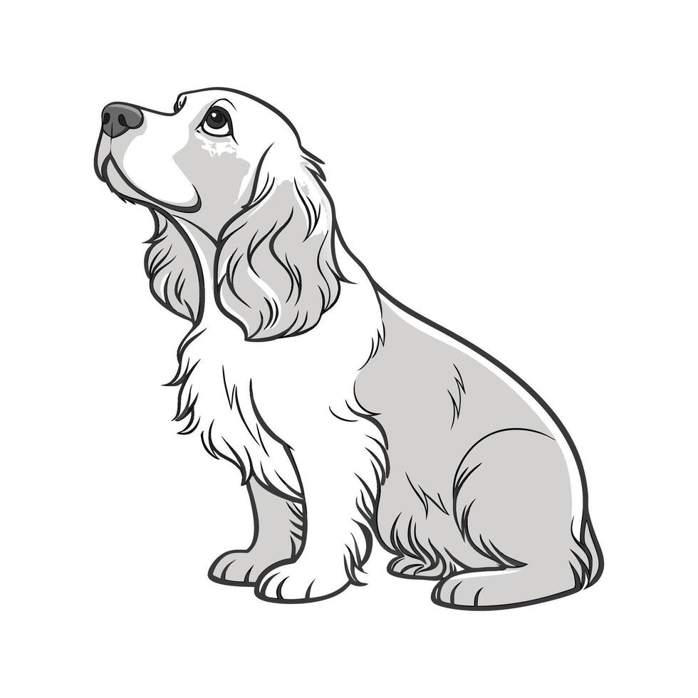 Charming Cocker Spaniel Design vector