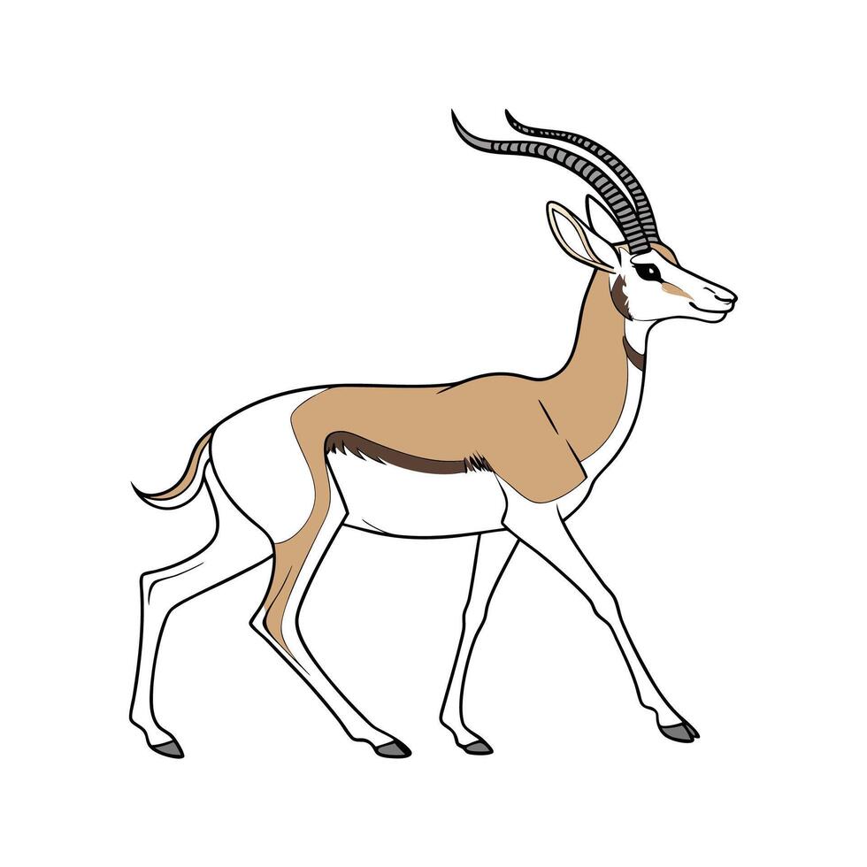 Charming Dama Gazelle Design vector