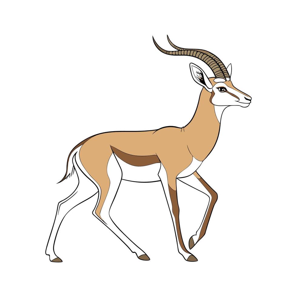 Stylish Dama Gazelle Illustration vector