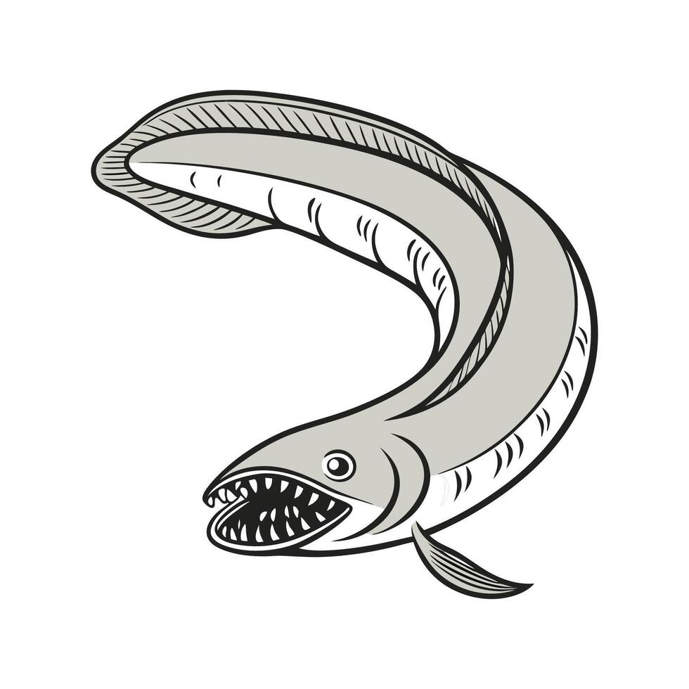 Lamprey Water Creature Illustration vector