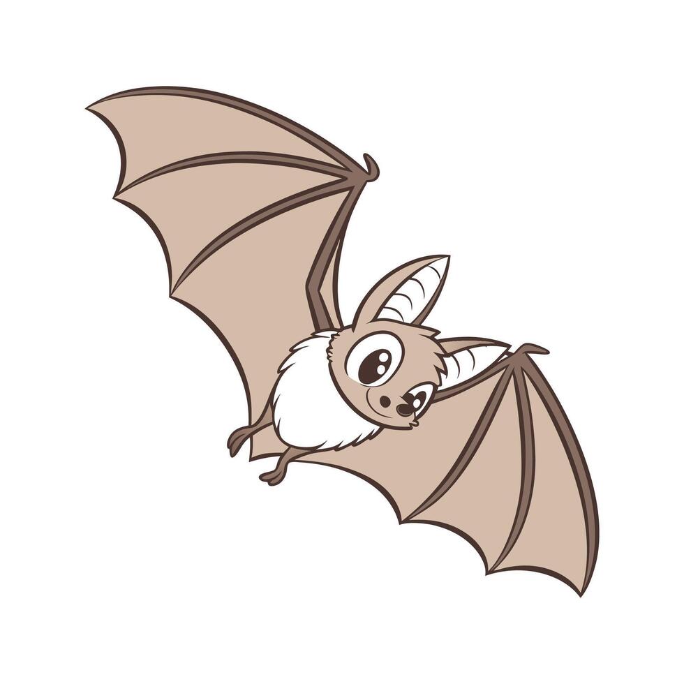 Little Brown Bat in Flight vector