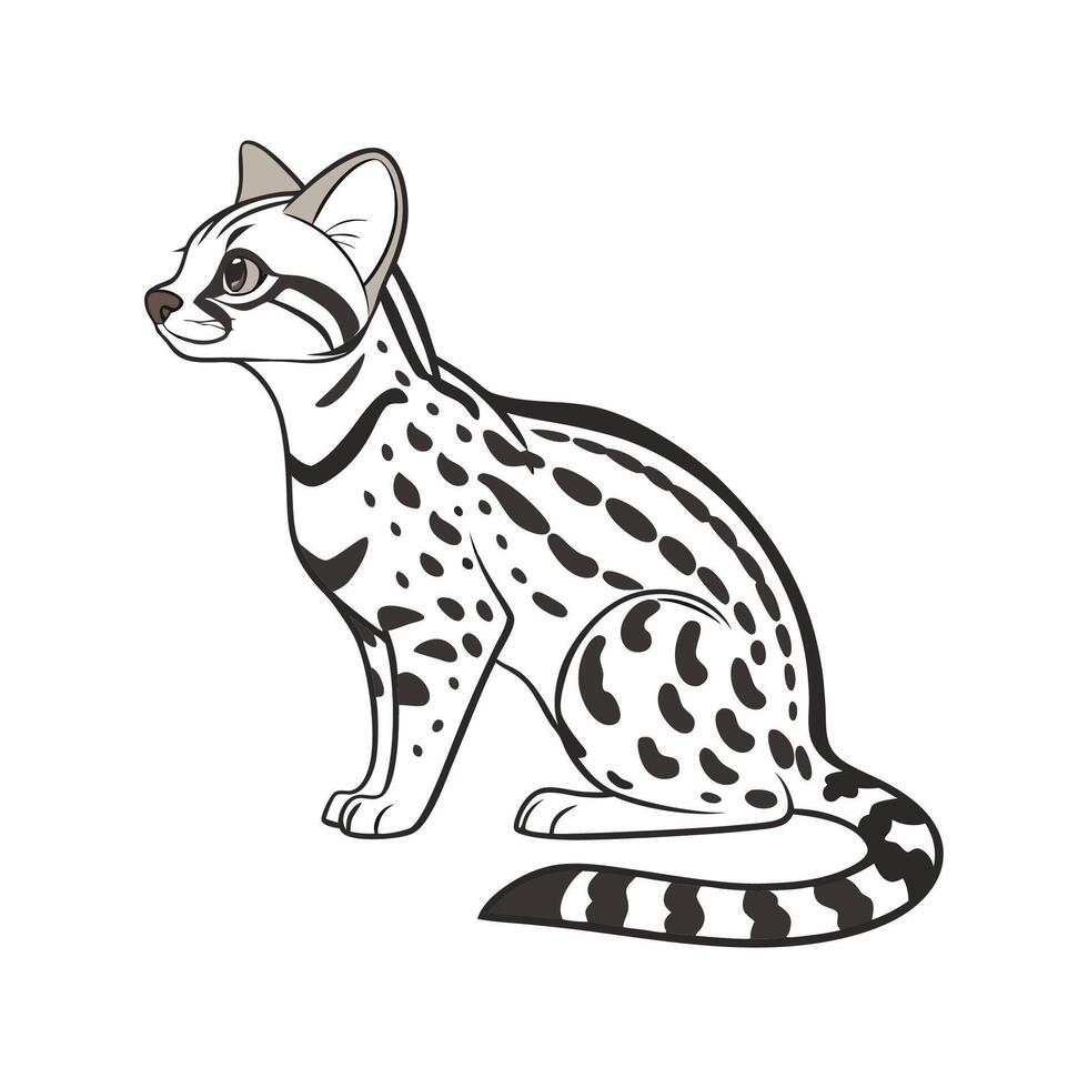 Margay Cat in Natural Habitat vector